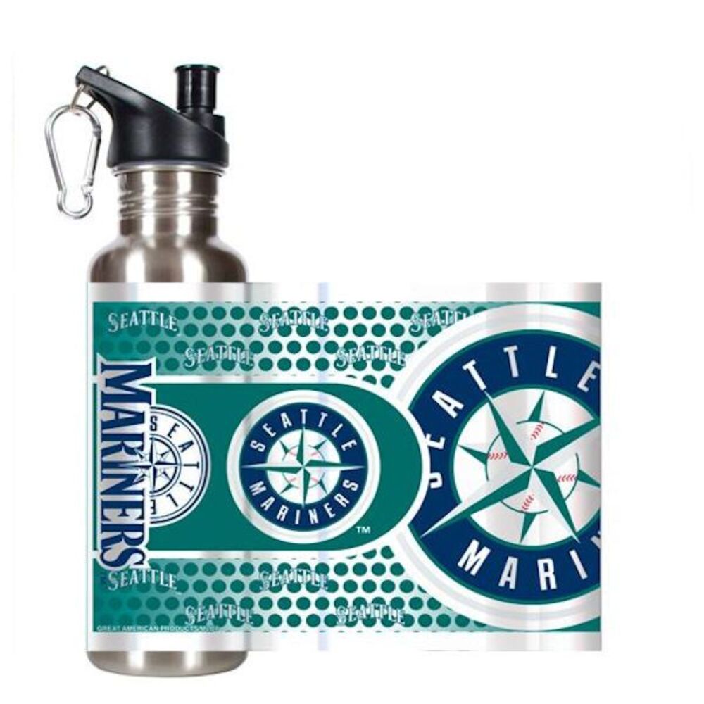 MLB Seattle Mariners Stainless Steel Water Bottle With Wrap